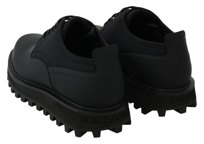 Elegantes zapatos Derby de piel de becerro negros