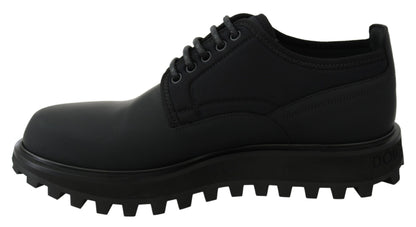 Elegantes zapatos Derby de piel de becerro negros