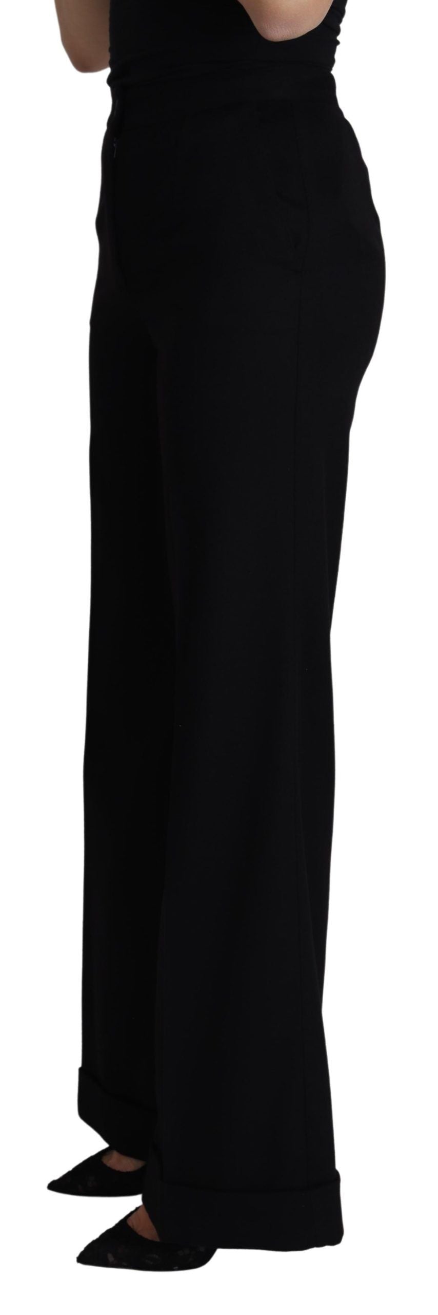 Elegantes pantalones anchos de cachemira