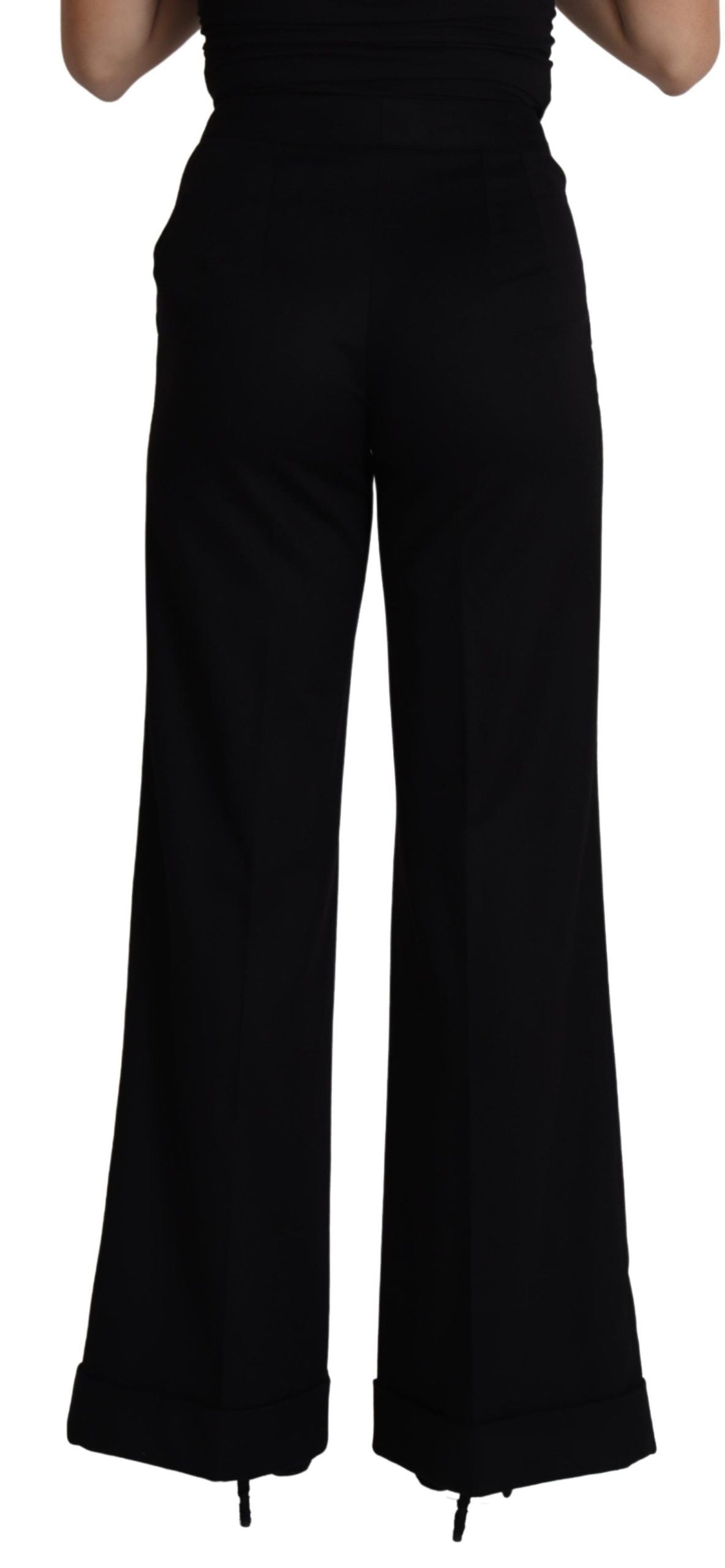 Elegantes pantalones anchos de cachemira