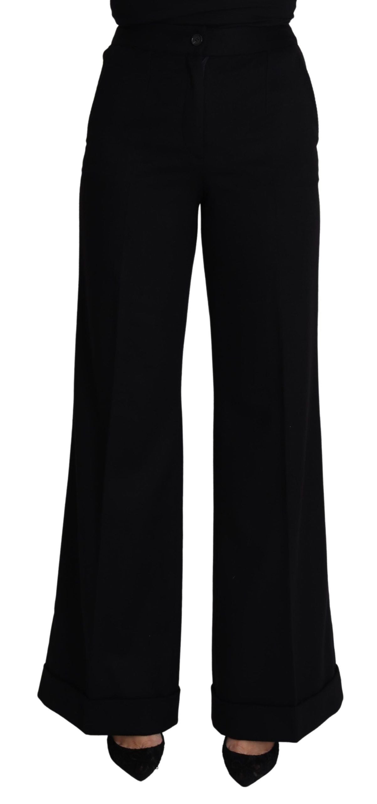 Elegantes pantalones anchos de cachemira