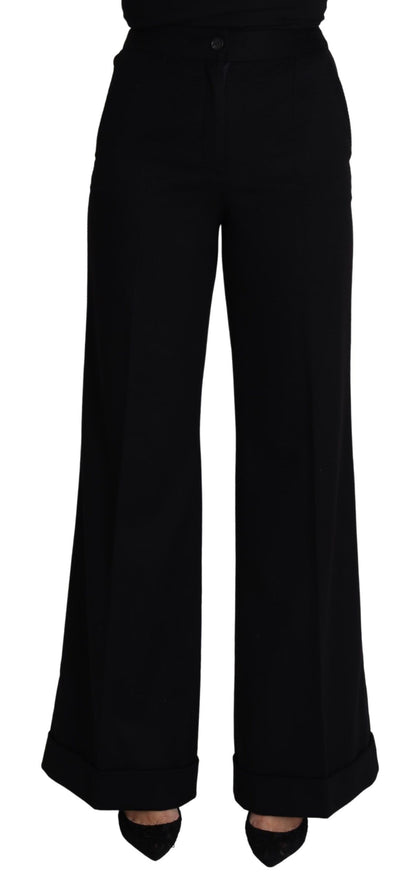 Elegantes pantalones anchos de cachemira