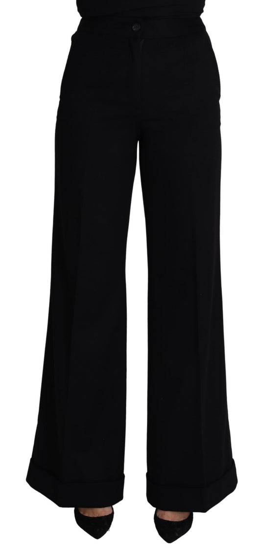 Elegantes pantalones anchos de cachemira