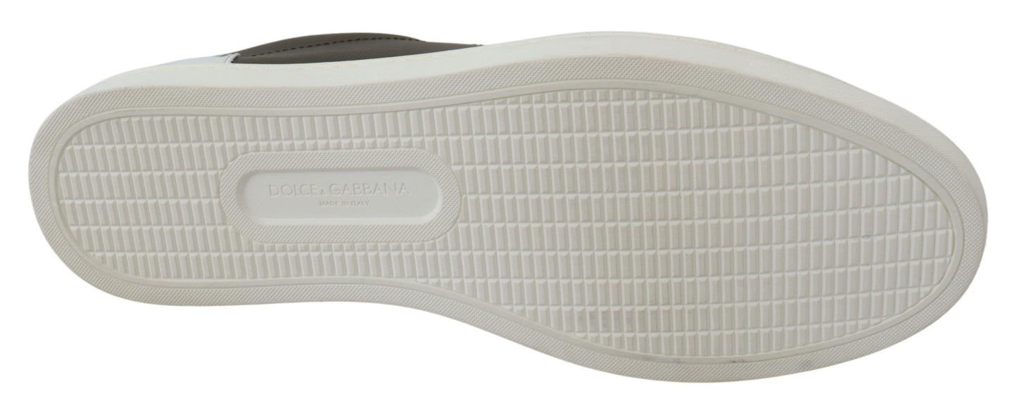 Zapatillas bajas elegantes de cuero blanco