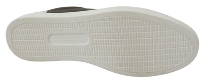 Zapatillas bajas elegantes de cuero blanco