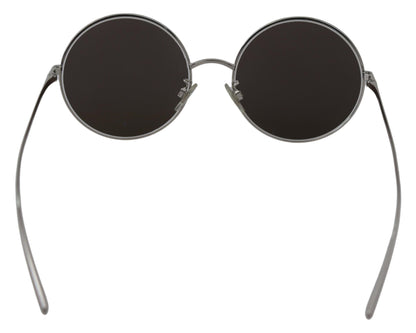 Gafas de sol elegantes con lentes gris plateado para mujer