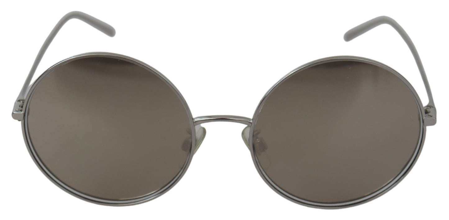 Gafas de sol elegantes con lentes gris plateado para mujer