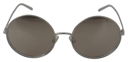 Gafas de sol elegantes con lentes gris plateado para mujer