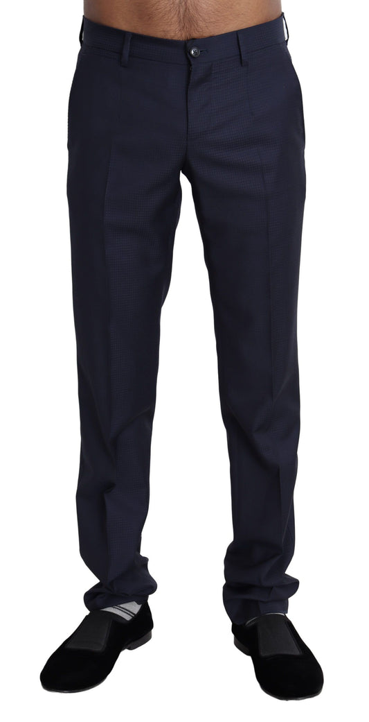 Pantalones de vestir elegantes de mezcla de lana de corte entallado
