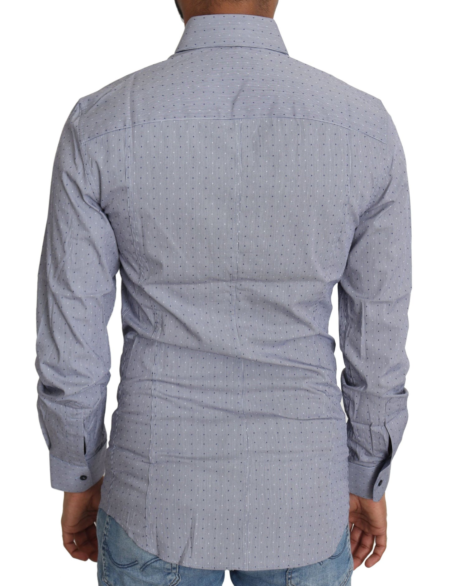 Camisa Sicilia Slim Fit de mezcla de algodón con lunares