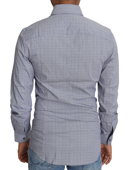 Camisa Sicilia Slim Fit de mezcla de algodón con lunares