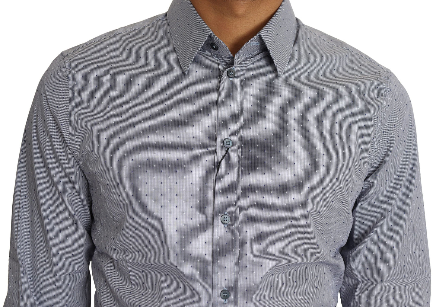Camisa Sicilia Slim Fit de mezcla de algodón con lunares