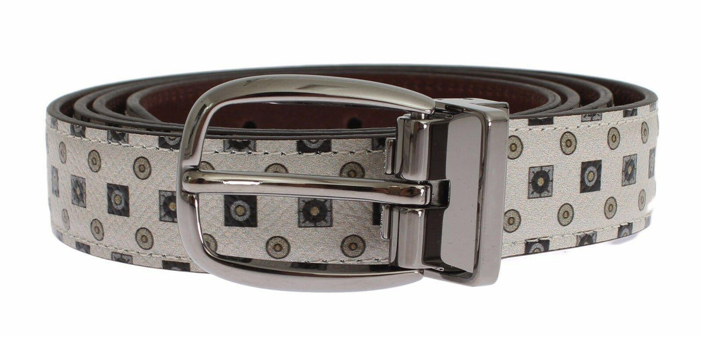 Elegante conjunto de corbata de seda barroca y cinturón de cuero