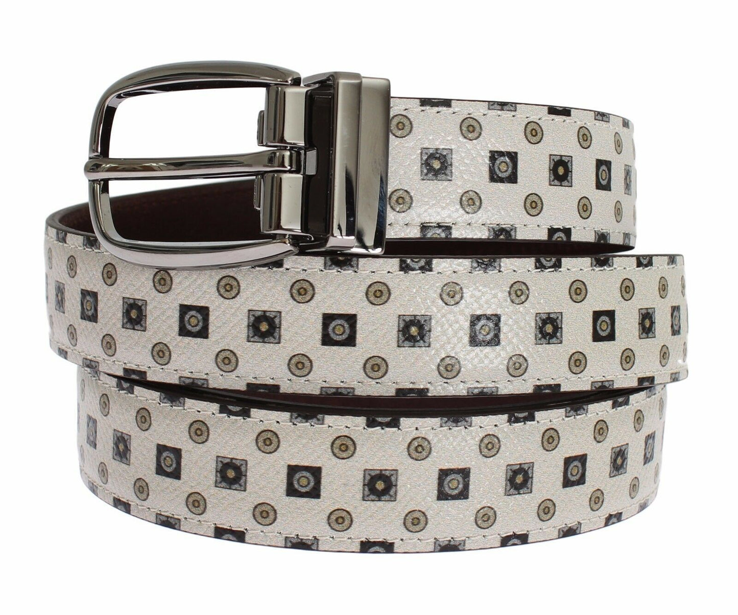 Elegante conjunto de corbata de seda barroca y cinturón de cuero