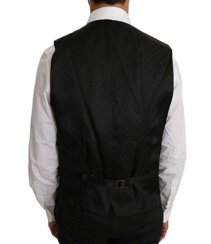 Chaleco formal elegante de mezcla de lana negra