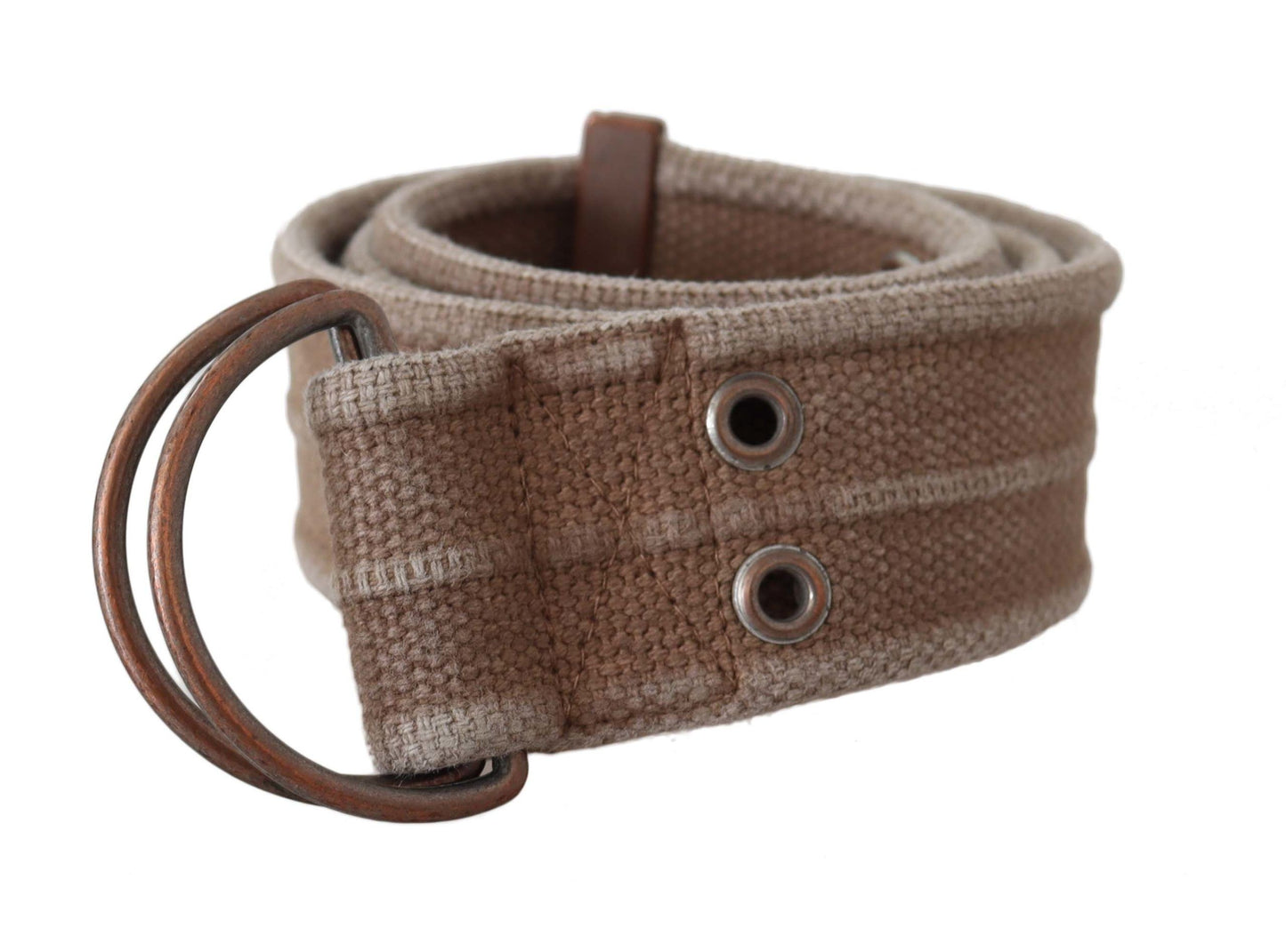 Cinturón ajustable elegante de cuero beige