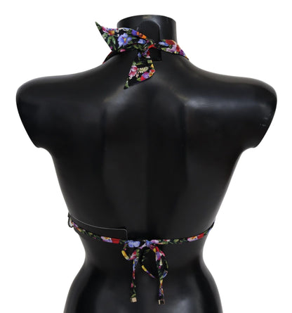 Top de bikini con estampado floral chic