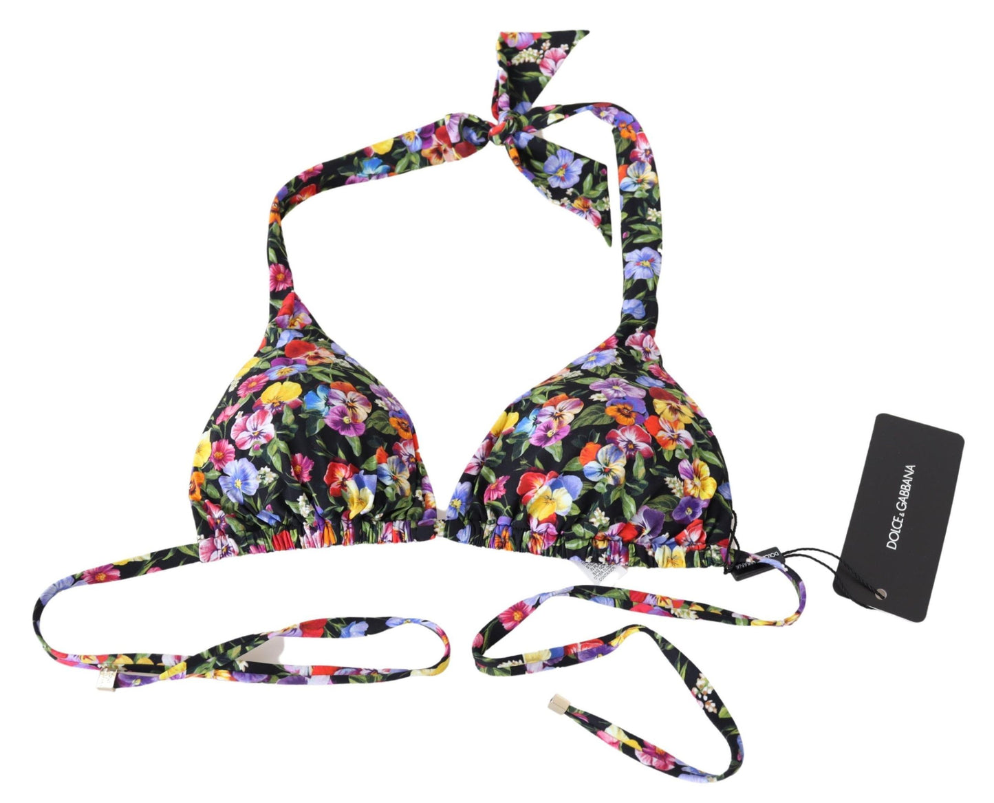 Top de bikini con estampado floral chic