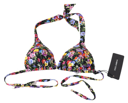 Top de bikini con estampado floral chic