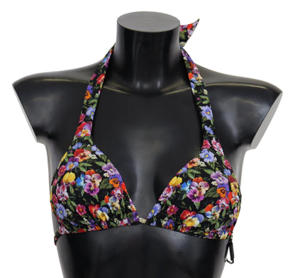 Top de bikini con estampado floral chic