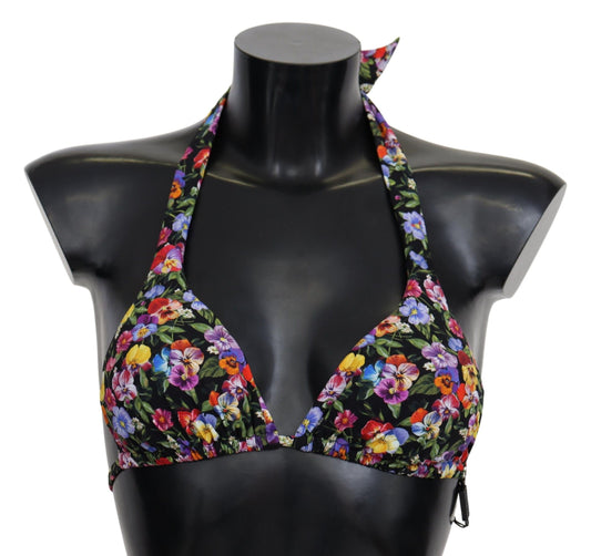 Top de bikini con estampado floral chic