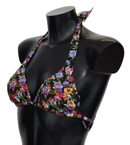 Top de bikini con estampado floral chic