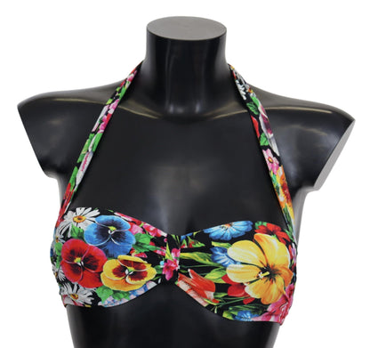 Top de bikini de alta gama con elegancia floral