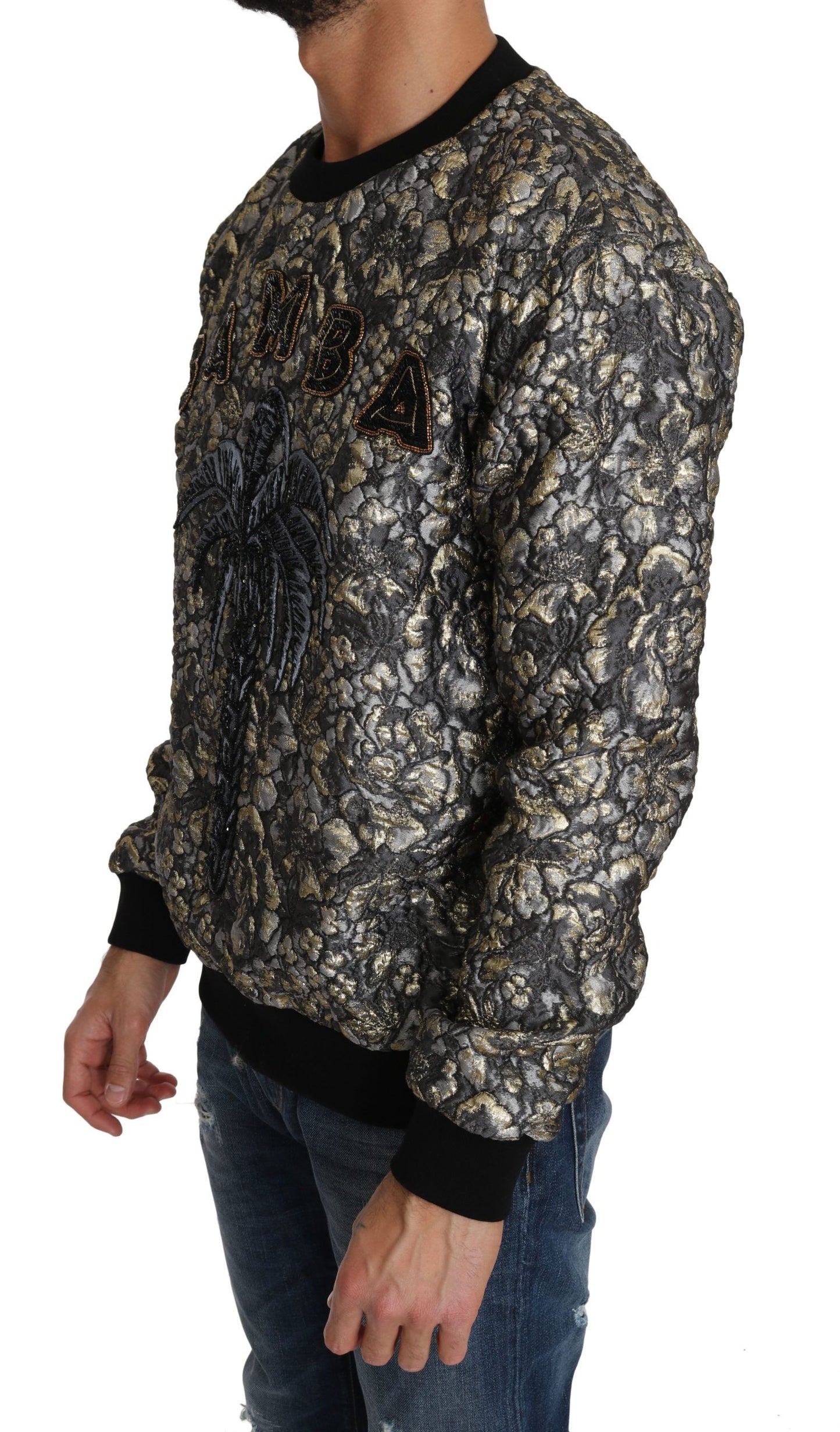 Suéter de cuello redondo con palmeras y jacquard de Samba
