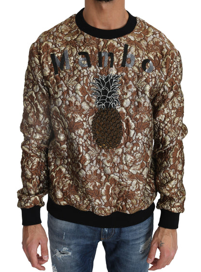 Suéter multicolor de cuello redondo opulento
