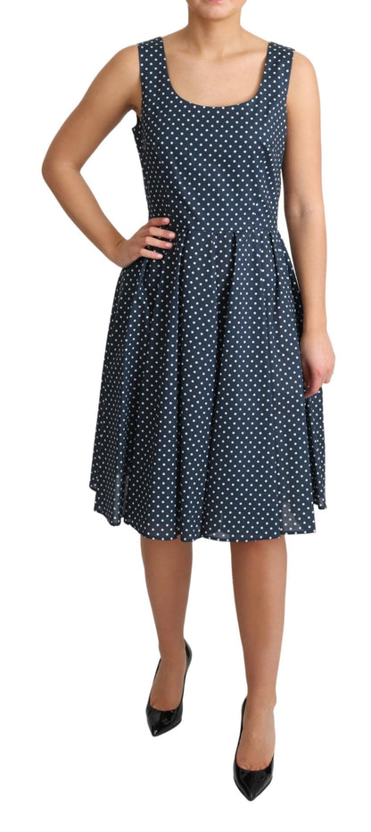 Vestido de lunares sin mangas de corte A