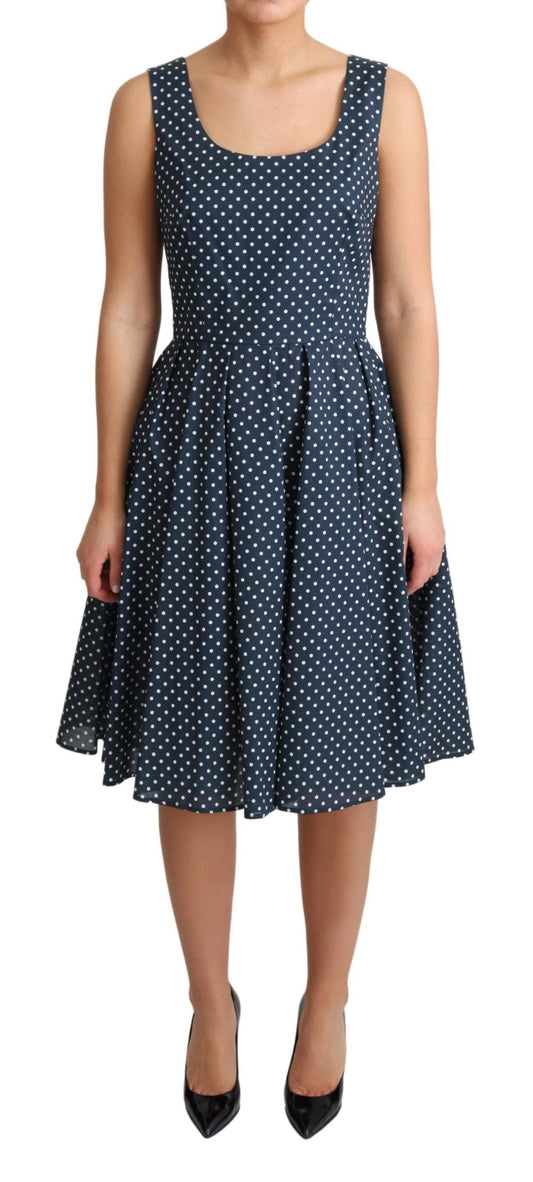 Vestido de lunares sin mangas de corte A