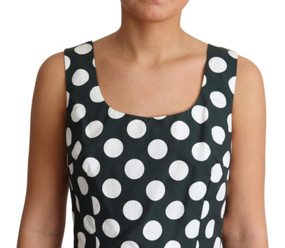 Vestido elegante sin mangas con lunares en forma de A