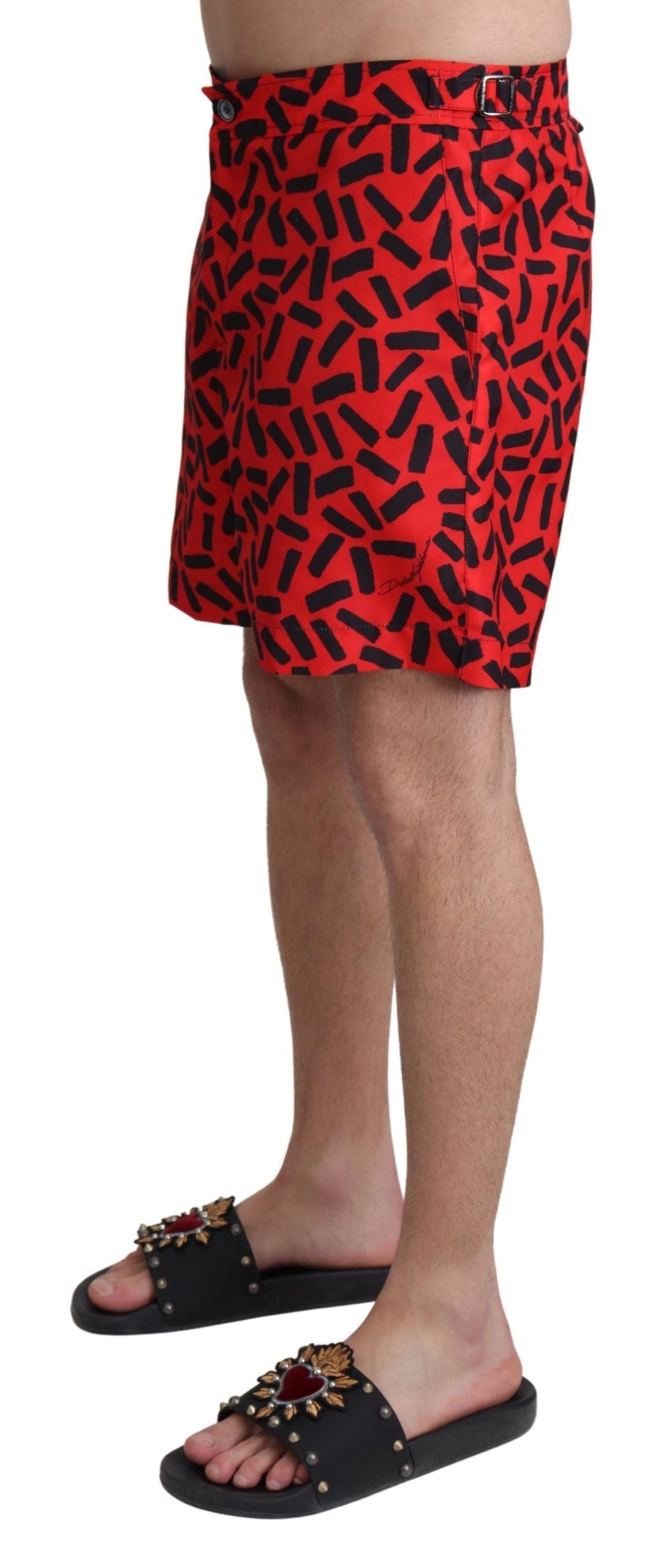 Bañador tipo bóxer rojo elegante