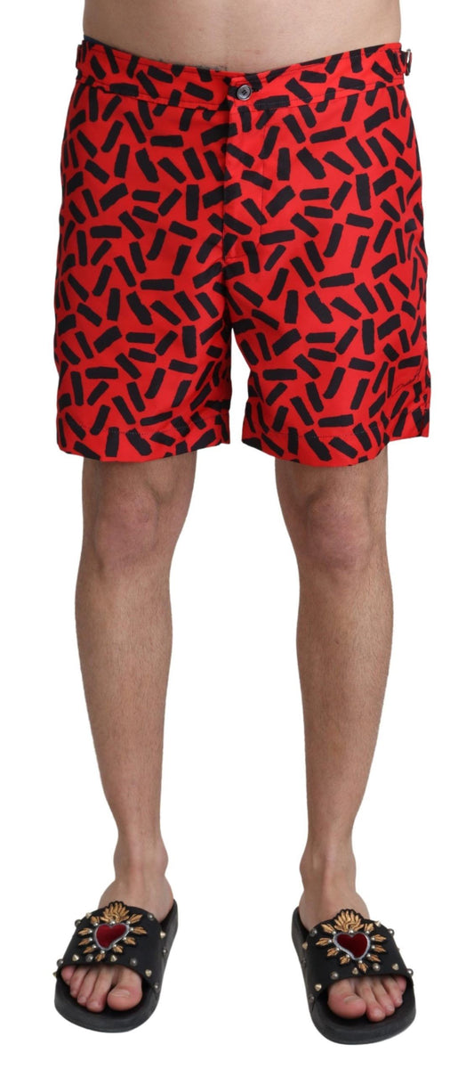 Bañador tipo bóxer rojo elegante
