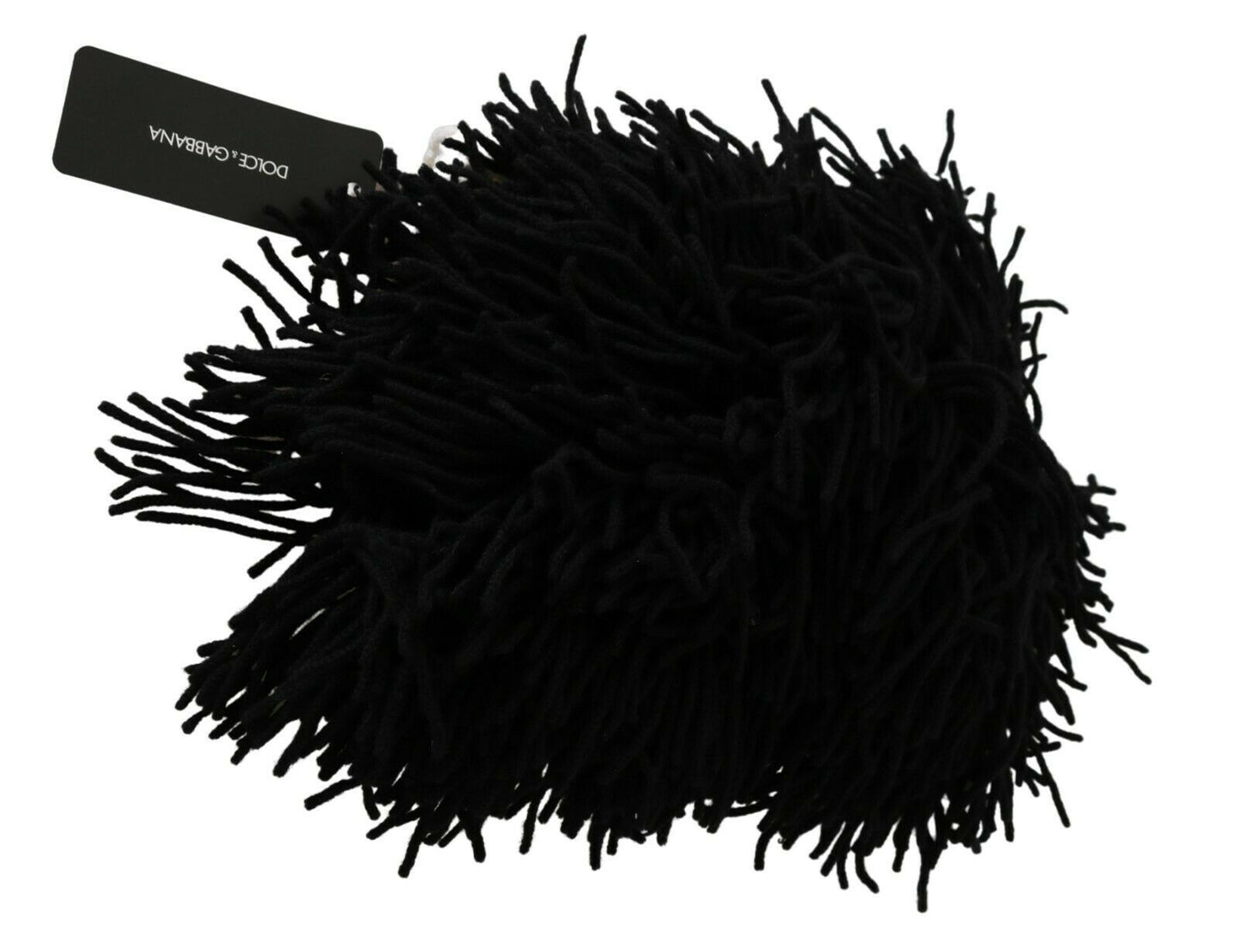 Gorro de cachemira de punto blanco y negro