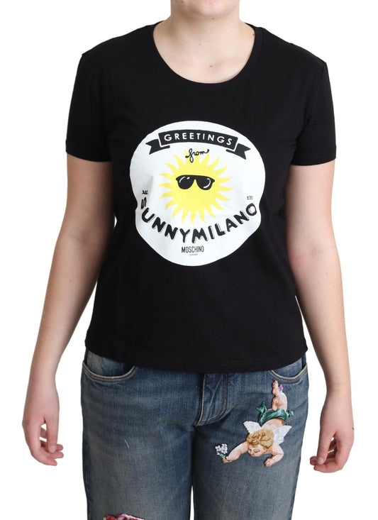 Camiseta de algodón elegante de Moschino con estampado Milano