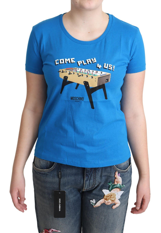Camiseta de algodón elegante de Moschino con estampado único
