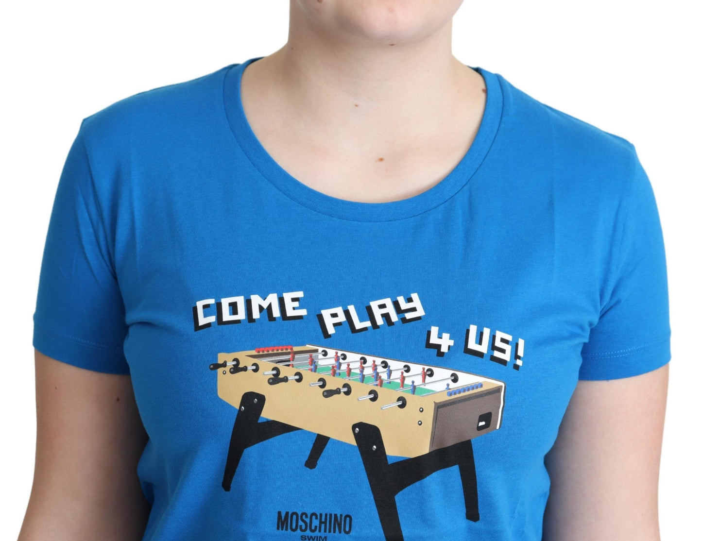Camiseta de algodón elegante de Moschino con estampado único