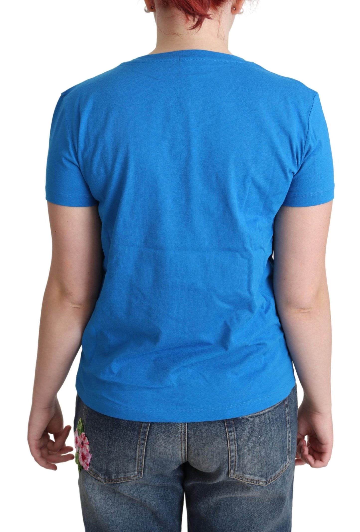 Camiseta de algodón con gráfico de triángulos chic