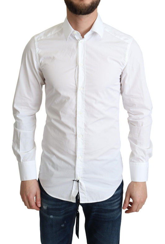 Camisa elegante de algodón blanco