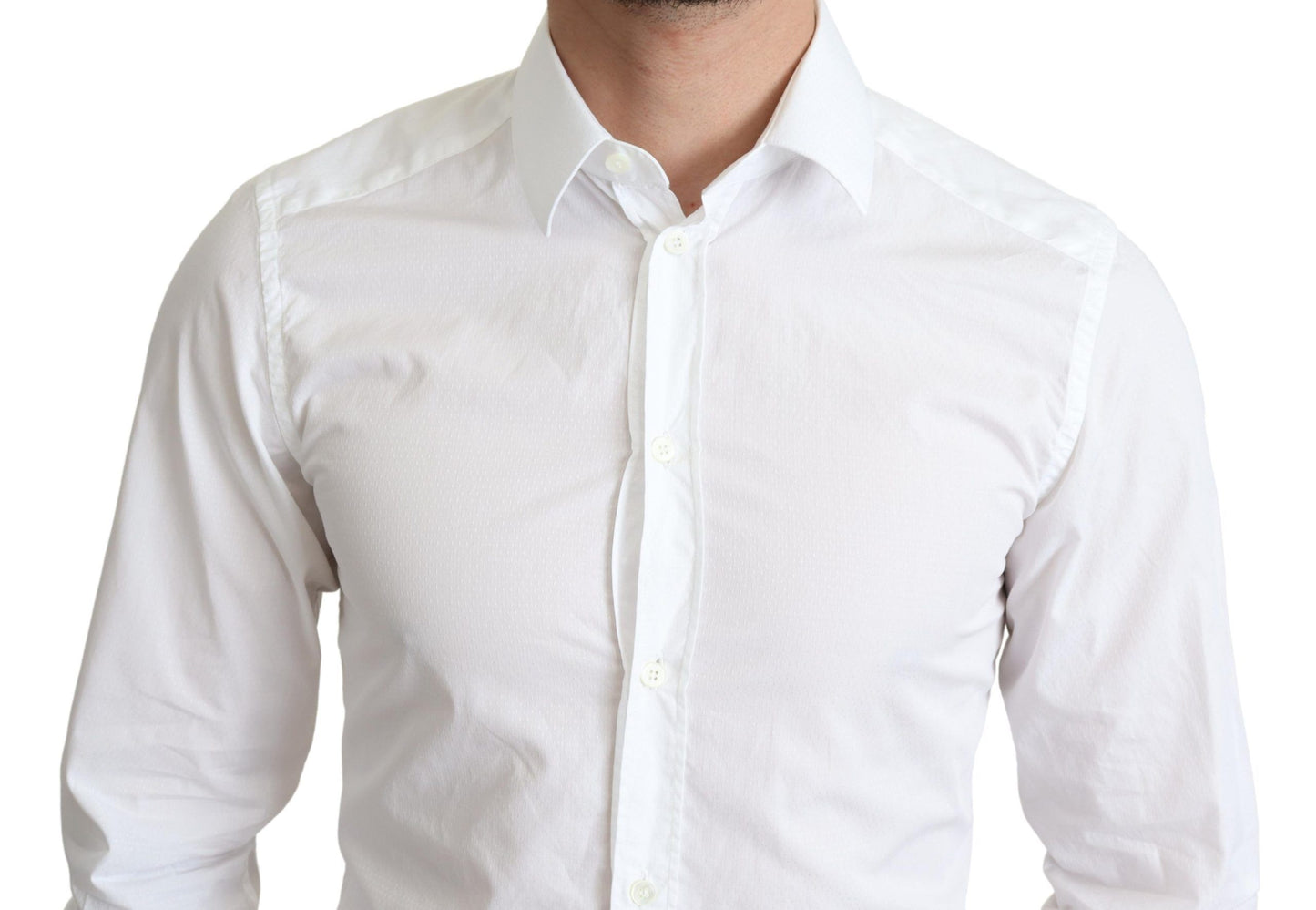 Camisa elegante de algodón blanco