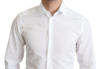 Camisa elegante de algodón blanco