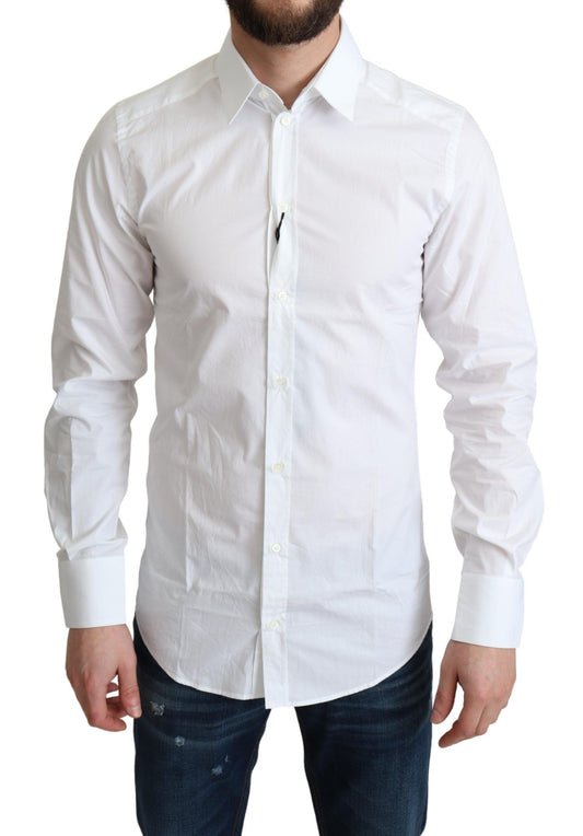 Camisa elegante de algodón blanco