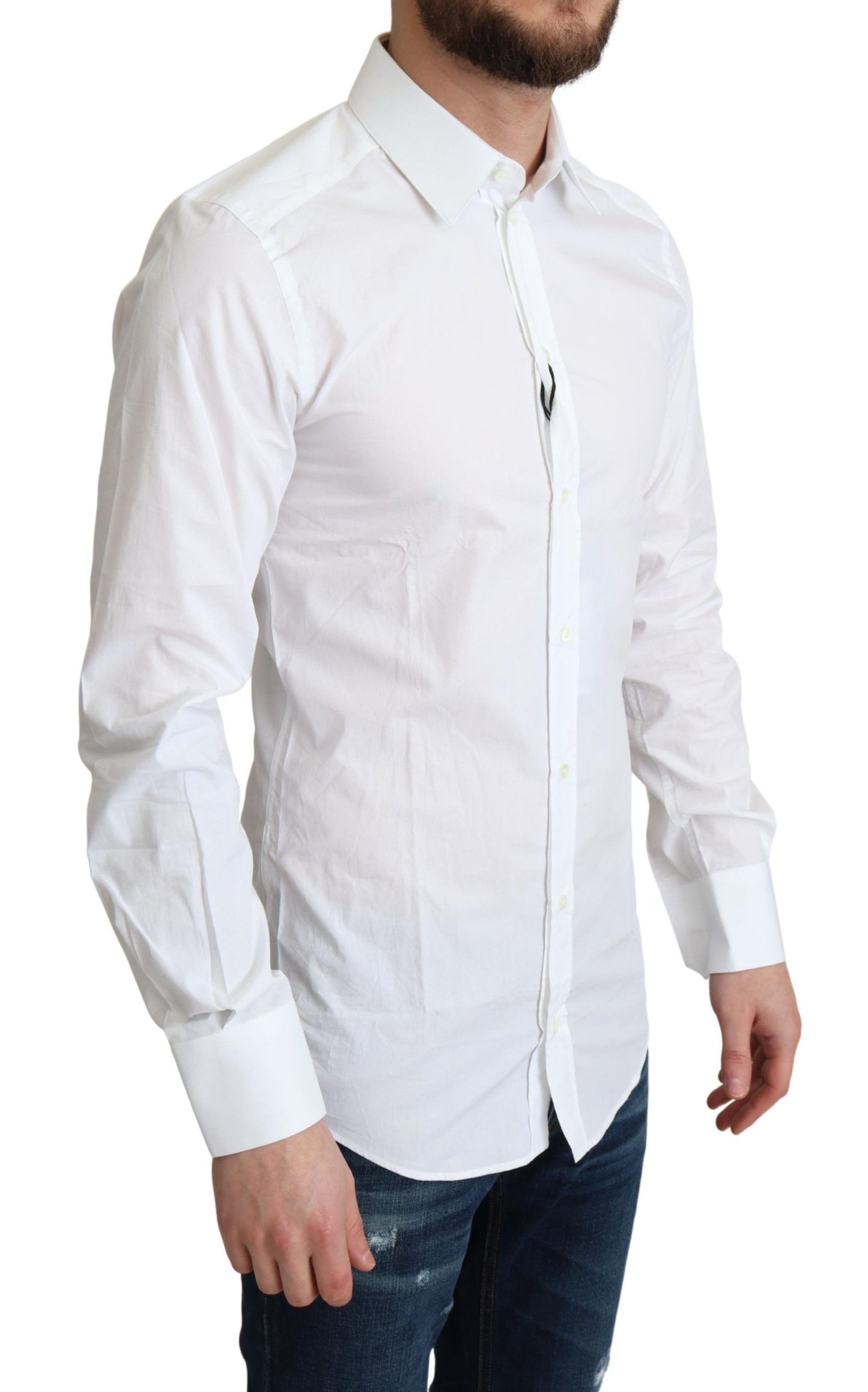 Camisa elegante de algodón blanco