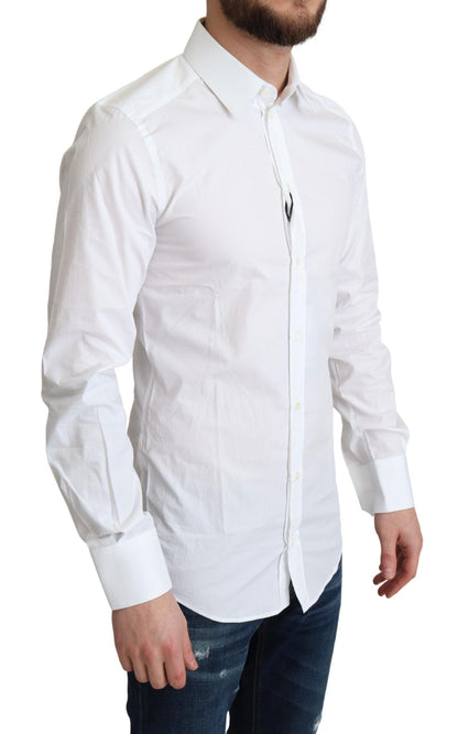 Camisa elegante de algodón blanco