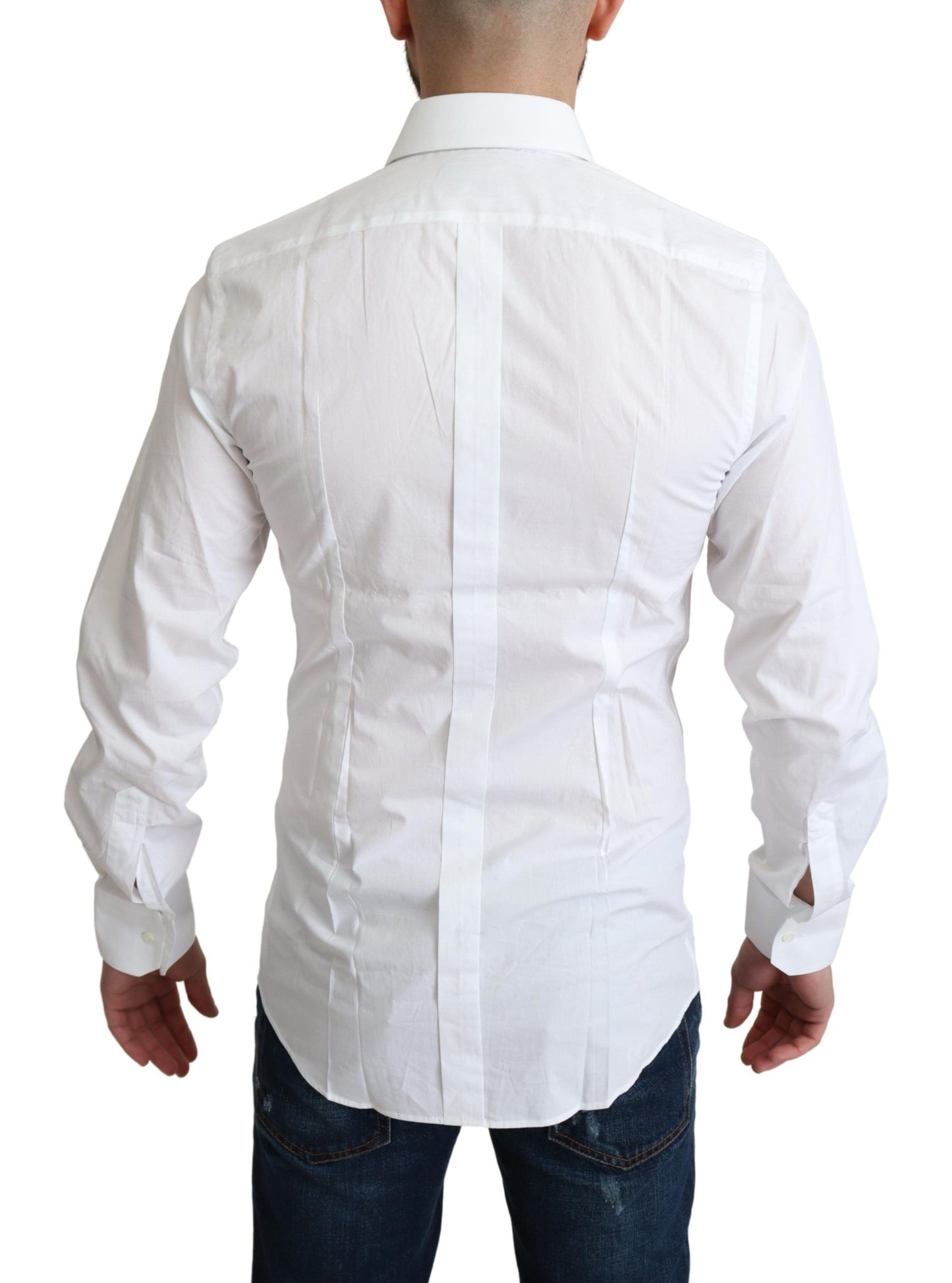 Camisa elegante de algodón blanco