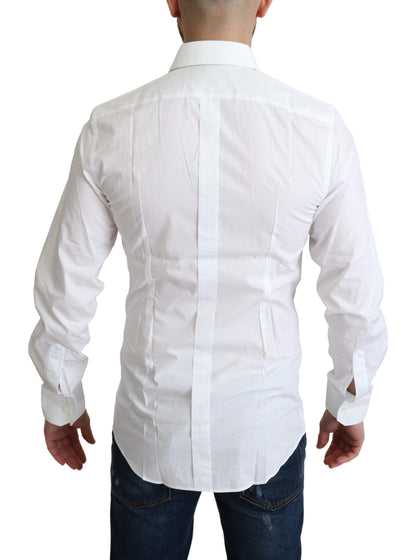 Camisa elegante de algodón blanco