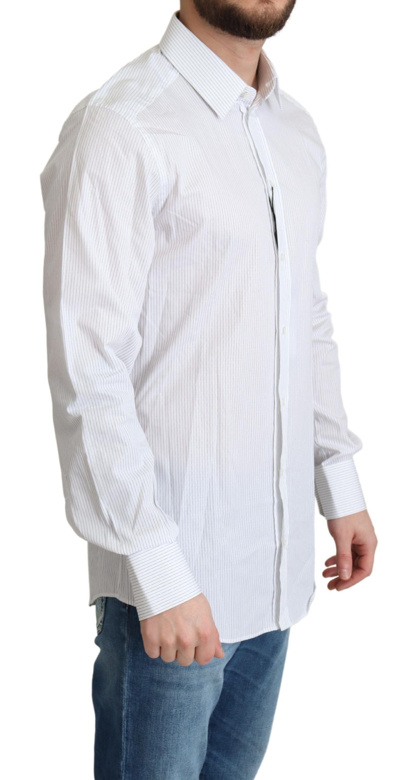 Camisa elegante de rayas doradas