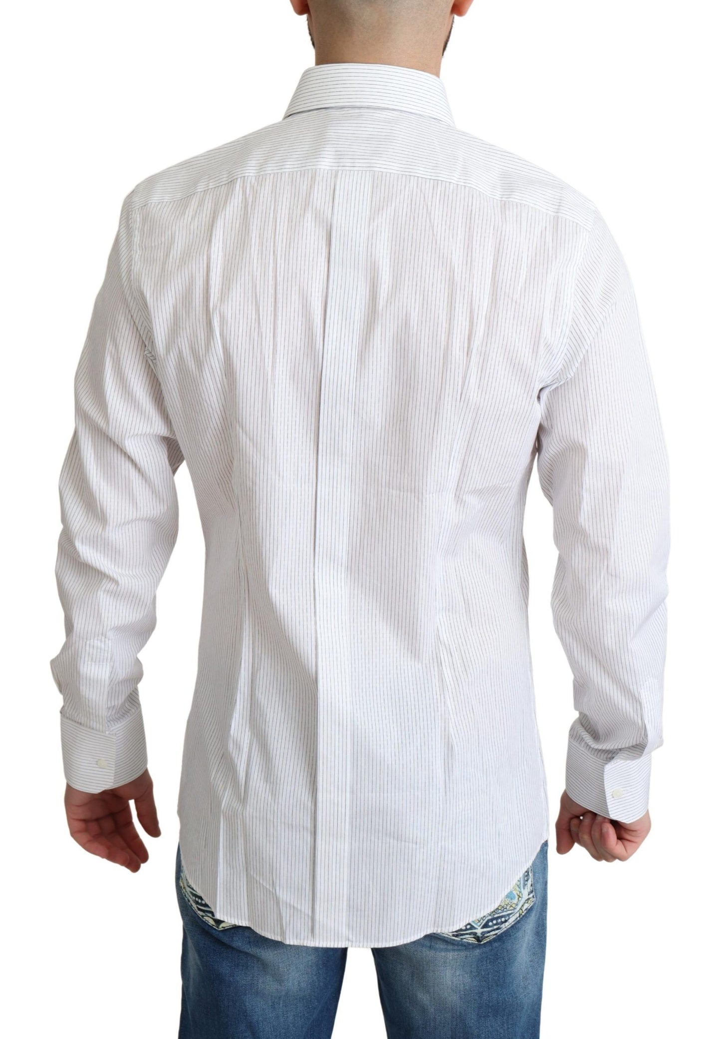 Camisa elegante de rayas doradas