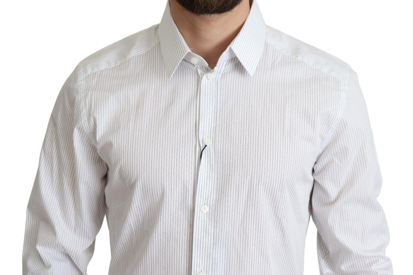 Camisa elegante de rayas doradas